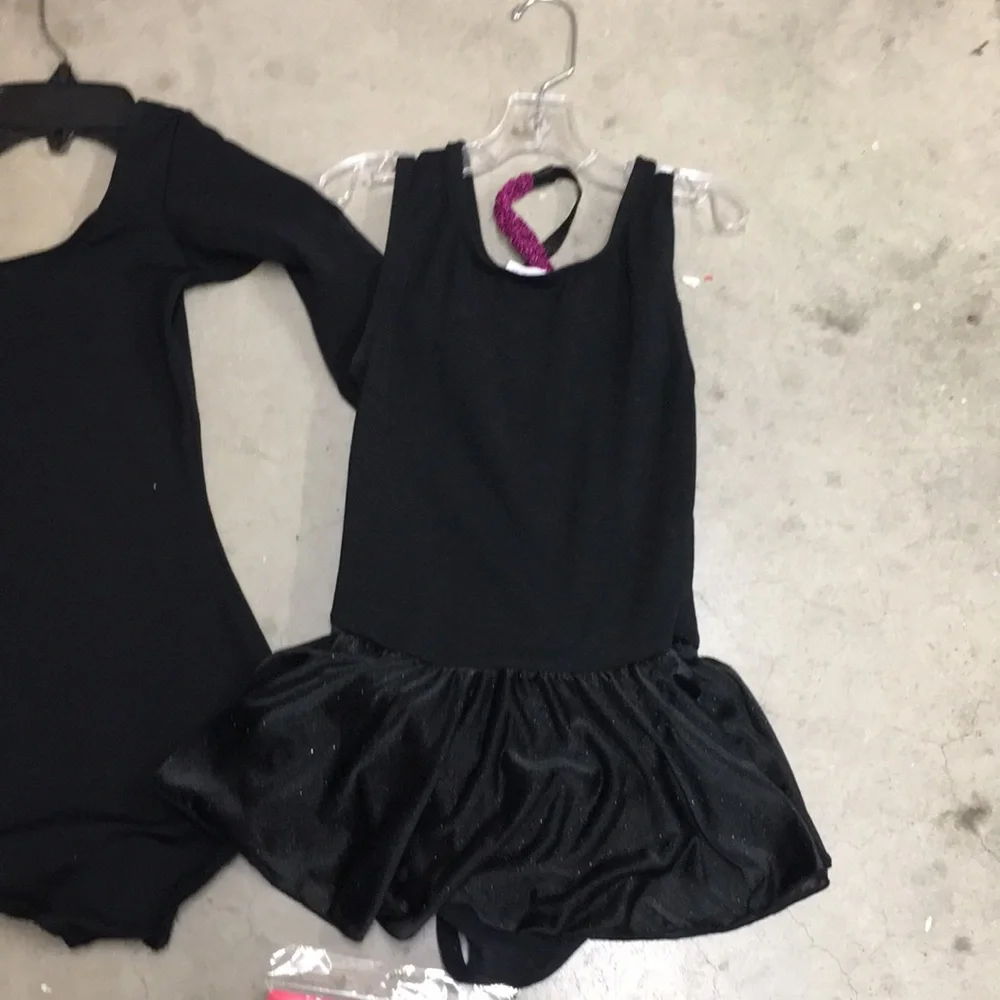 4 pc bundle of unicorn leortard‎ and flashy dancer, hair pc, white pantyhose.